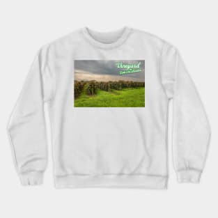 Vineyard on Lake Erie Shoreline Crewneck Sweatshirt